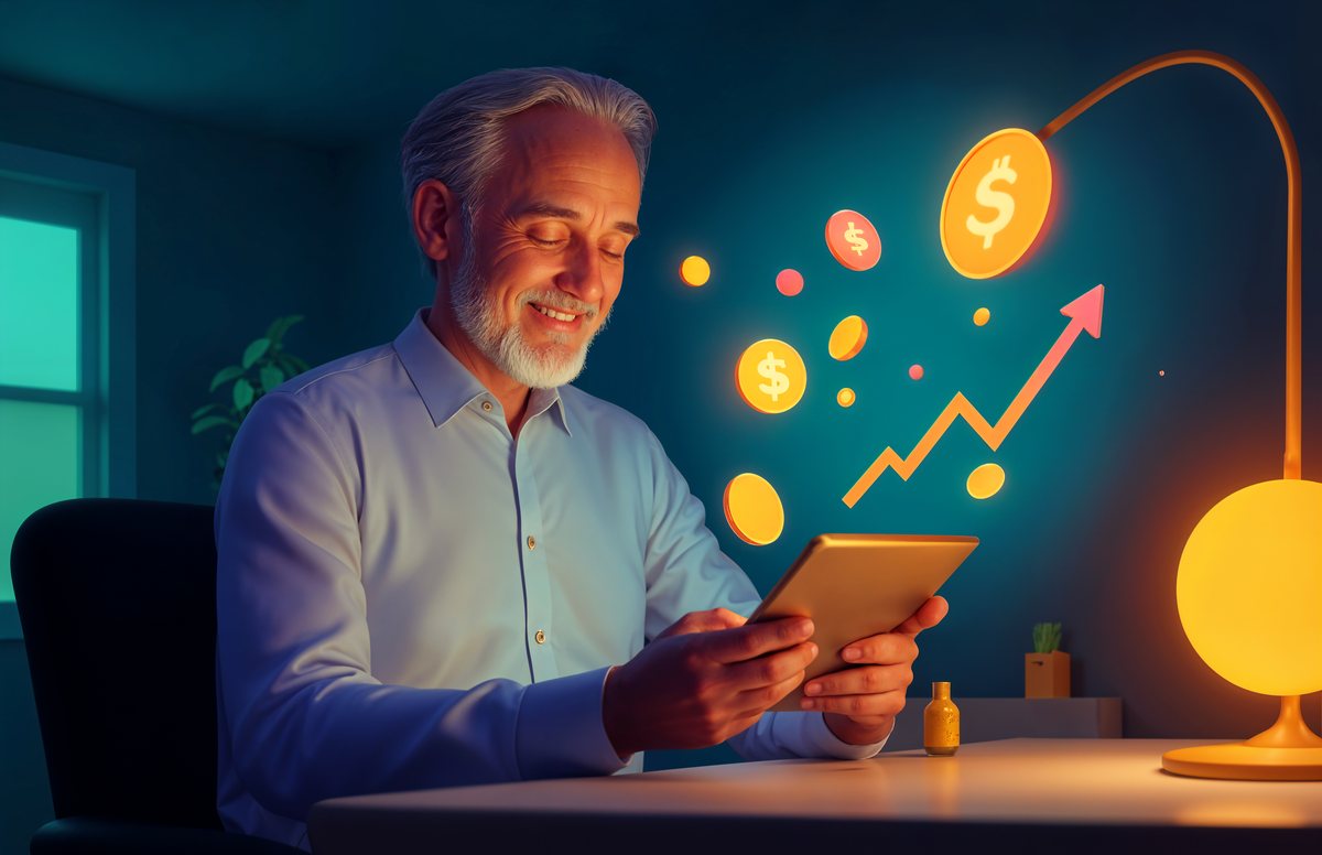Digital marketing growth visualization